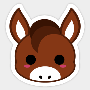 Cute Brown Mule Sticker